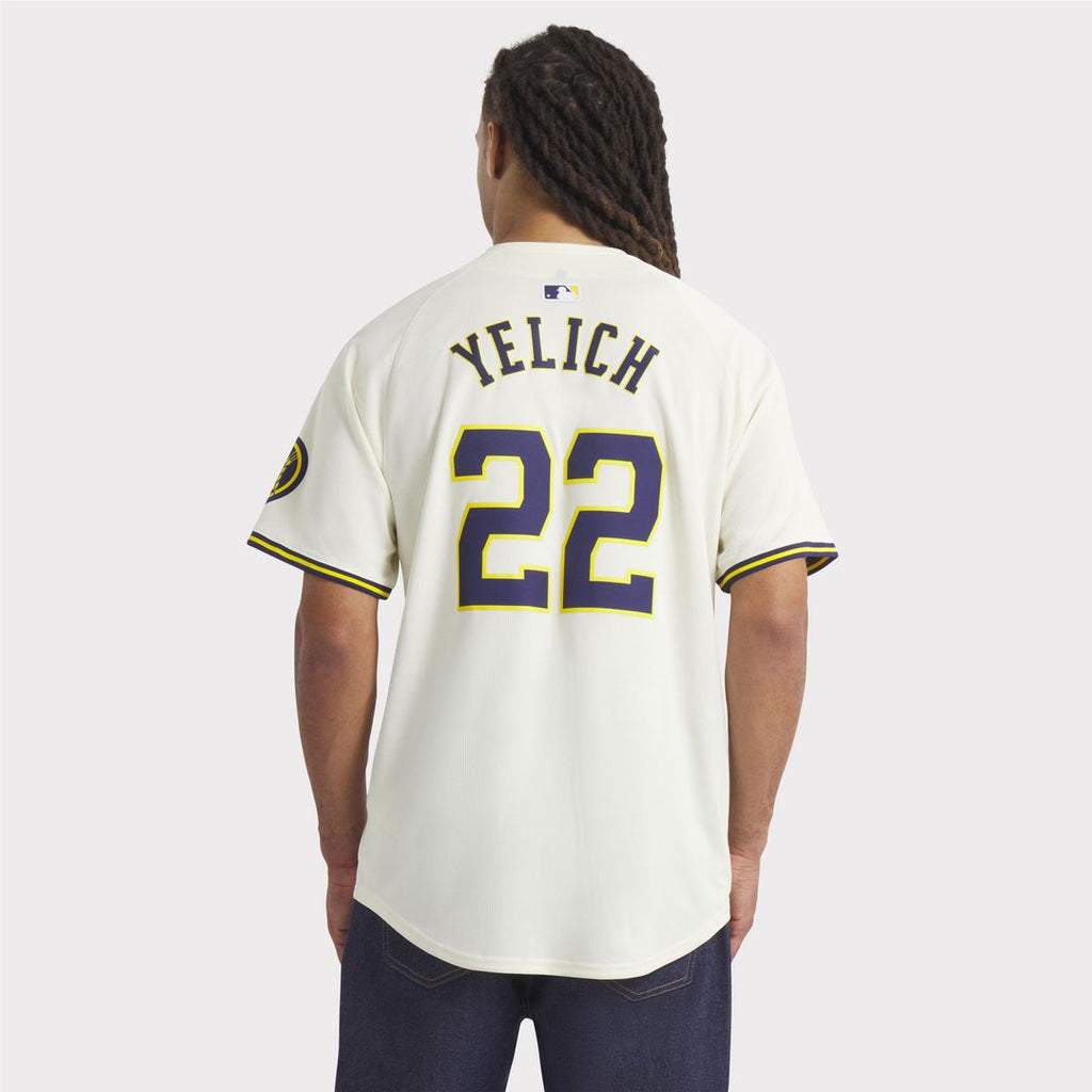 Milwaukee Brewers Christian Yelich Home Limited Jersey — Cream