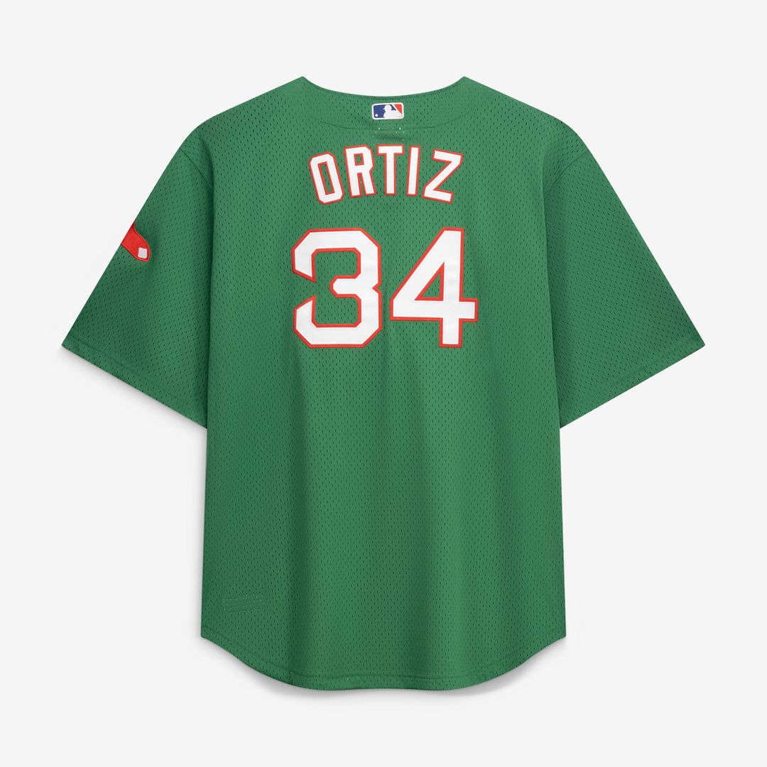 Boston Red Sox David Ortiz Big & Tall Cooperstown Mesh Batting Practice Jersey — Red