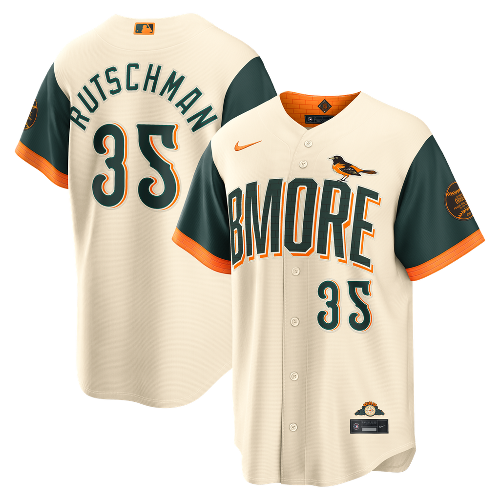 Baltimore Orioles Adley Rutschman 2026 City Connect Stadium Jersey — Cream