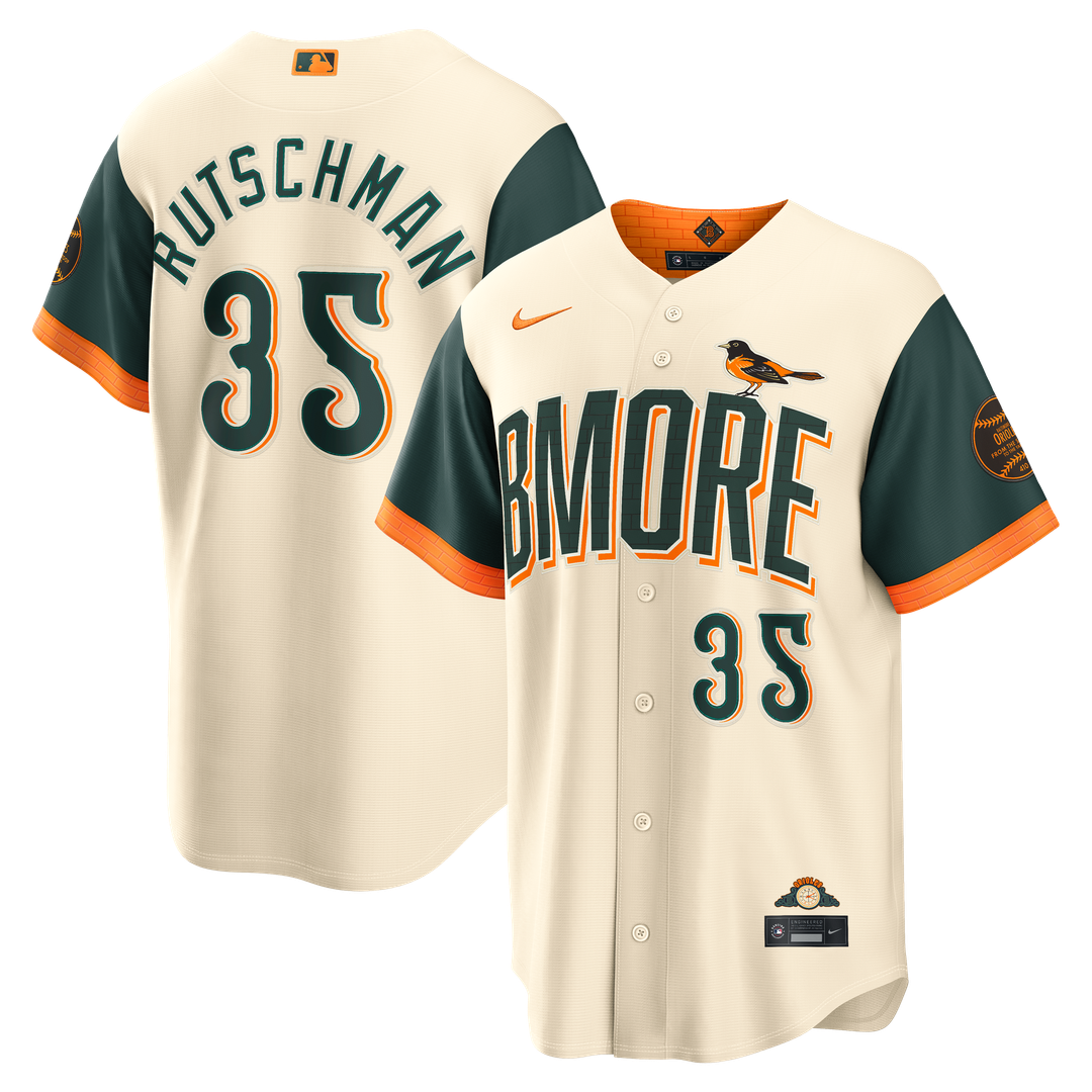 Baltimore Orioles Adley Rutschman 2026 City Connect Stadium Jersey — Cream
