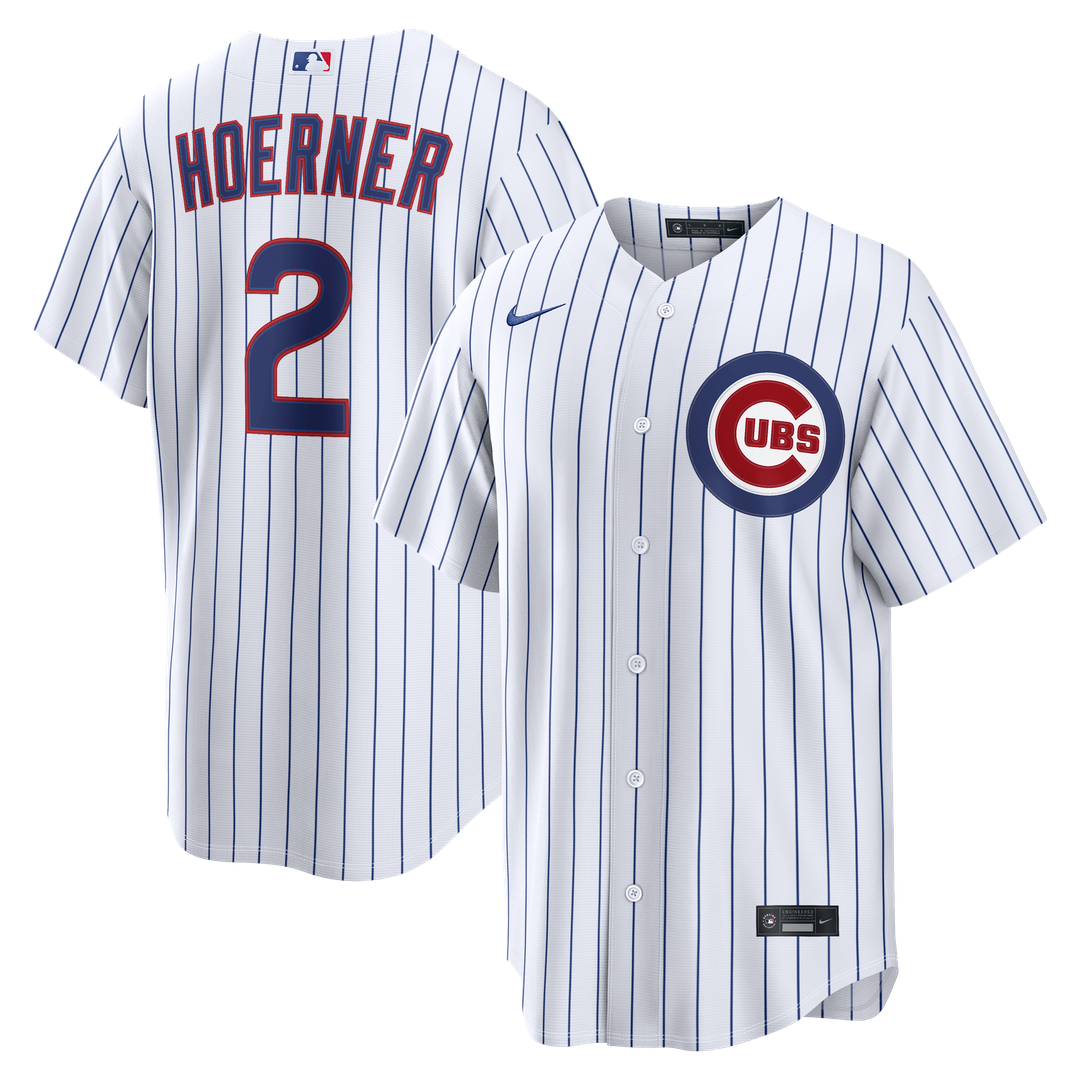 Chicago Cubs Nico Hoerner Home Replica Jersey — White