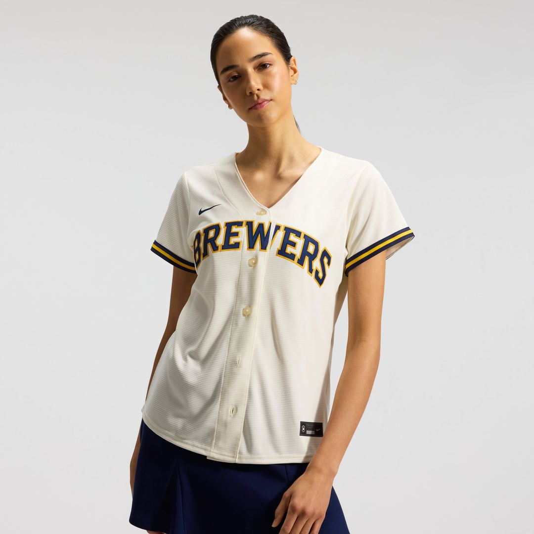 Milwaukee Brewers Sal Frelick Women's Home Replica Jersey — Cream