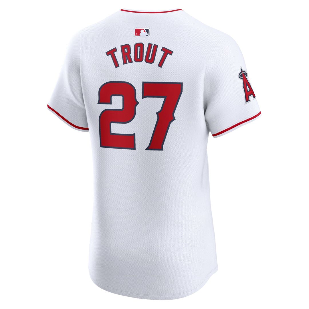 Los Angeles Angels Mike Trout Home Elite Jersey — White