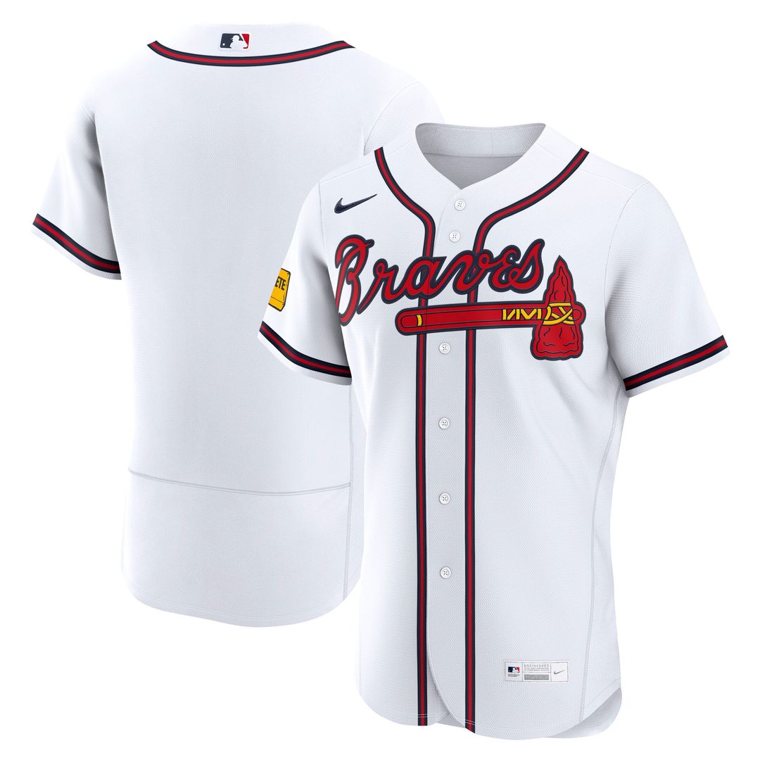 Atlanta Braves Home Authentic Jersey — White
