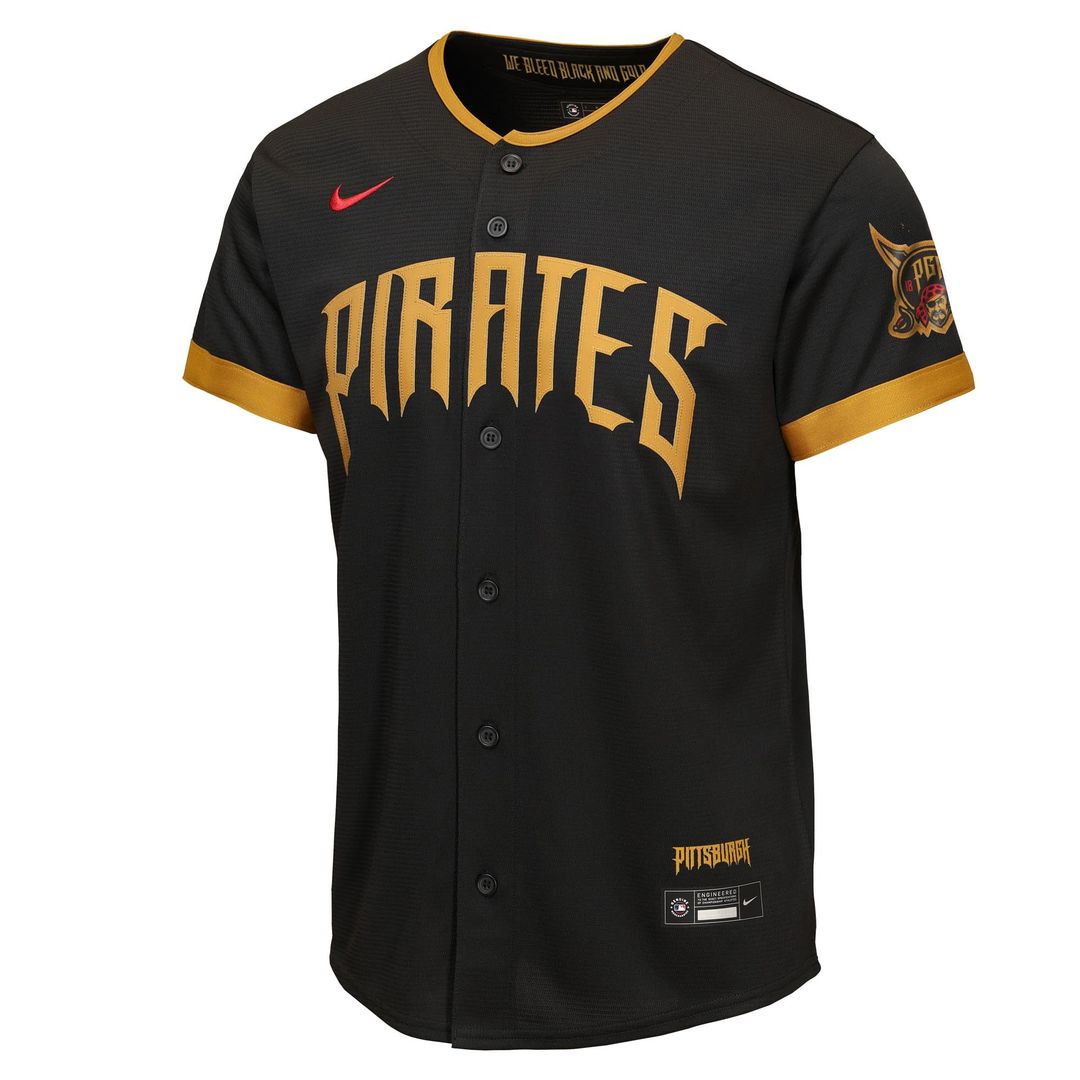 Pittsburgh Pirates Paul Skenes Youth 2026 City Connect Stadium Jersey — Black