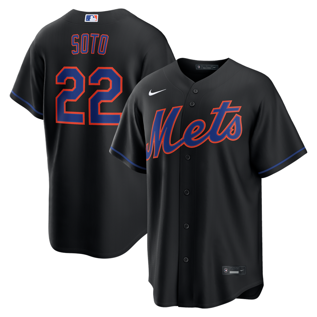 New York Mets Juan Soto Alternate Replica Jersey — Black