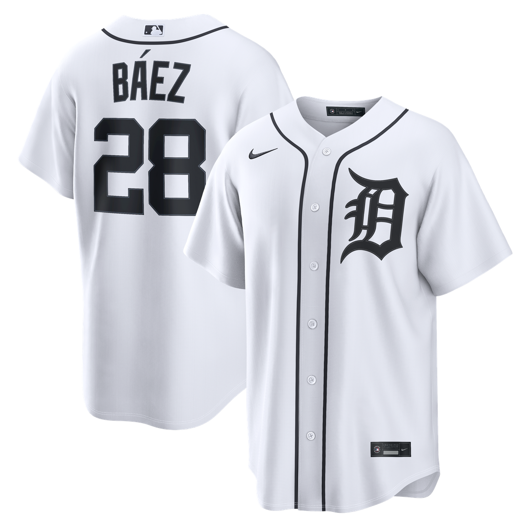 Detroit Tigers Javier Báez Home Replica Jersey — White