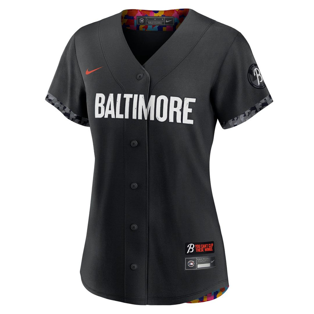Baltimore Orioles Women's City Connect Replica Jersey — Black
