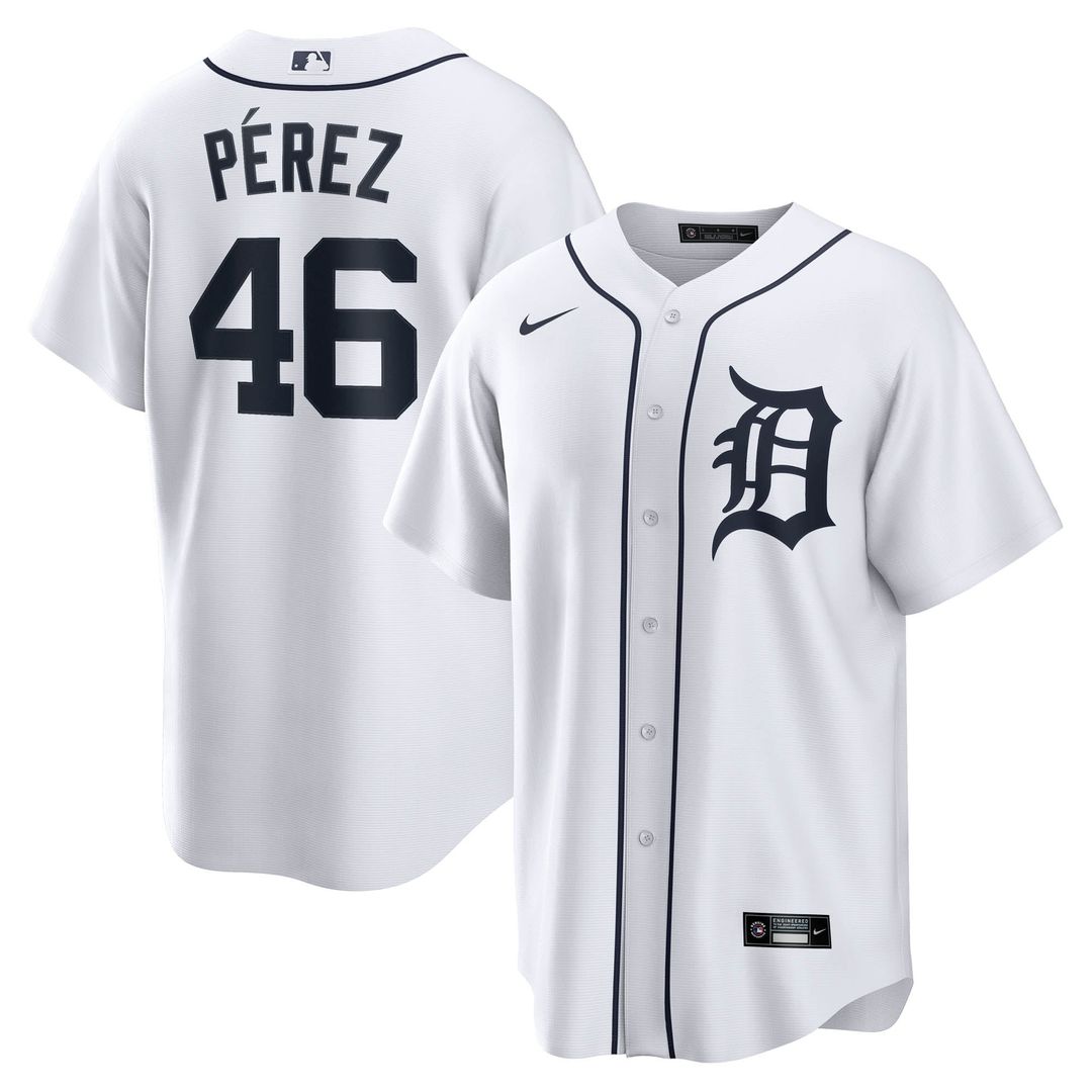 Detroit Tigers Wenceel Pérez Home Replica Jersey — White