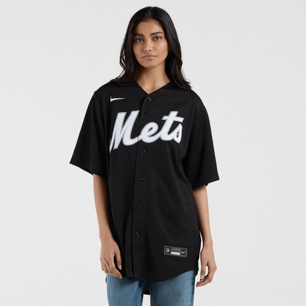 New York Mets Francisco Lindor Replica Jersey — Black