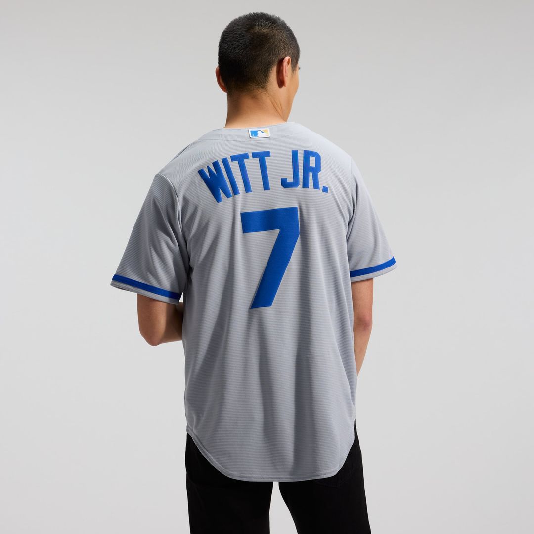 Kansas City Royals Bobby Witt Jr. Road Replica Jersey — Gray