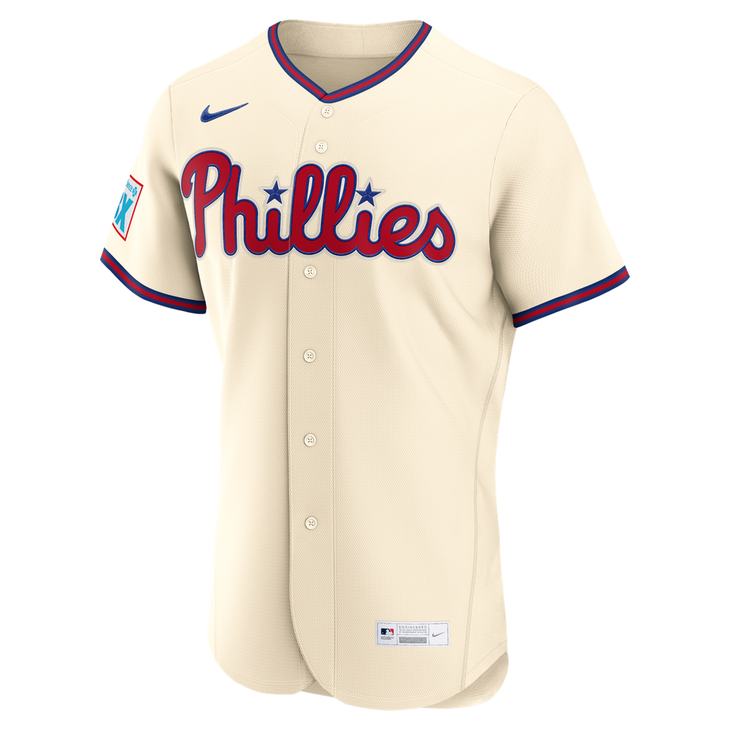 Philadelphia Phillies Bryce Harper Alternate Authentic Sponsor Patch Jersey — Cream