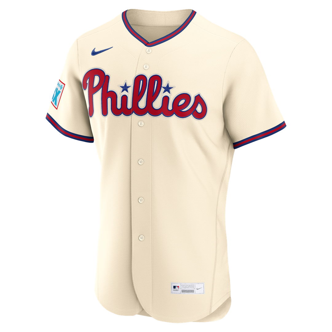 Philadelphia Phillies Bryce Harper Alternate Authentic Sponsor Patch Jersey — Cream