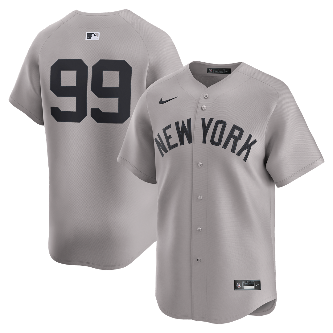 New York Yankees Aaron Judge Road Limited Jersey — Gray