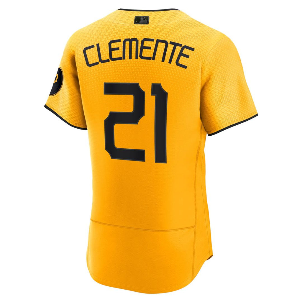 Pittsburgh Pirates Roberto Clemente City Connect Authentic Player Jersey — Gold