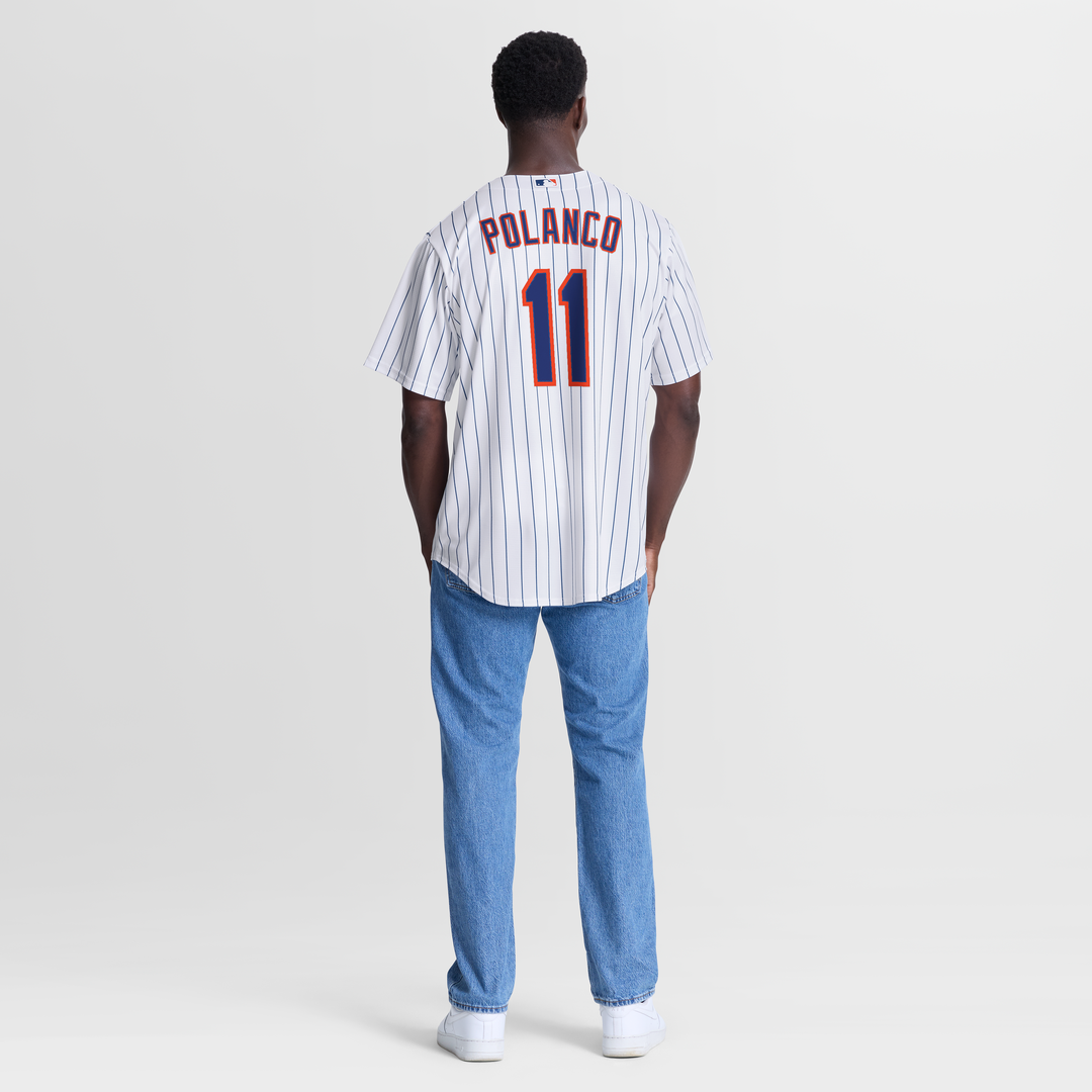 New York Mets Jorge Polanco Home Replica Jersey — White