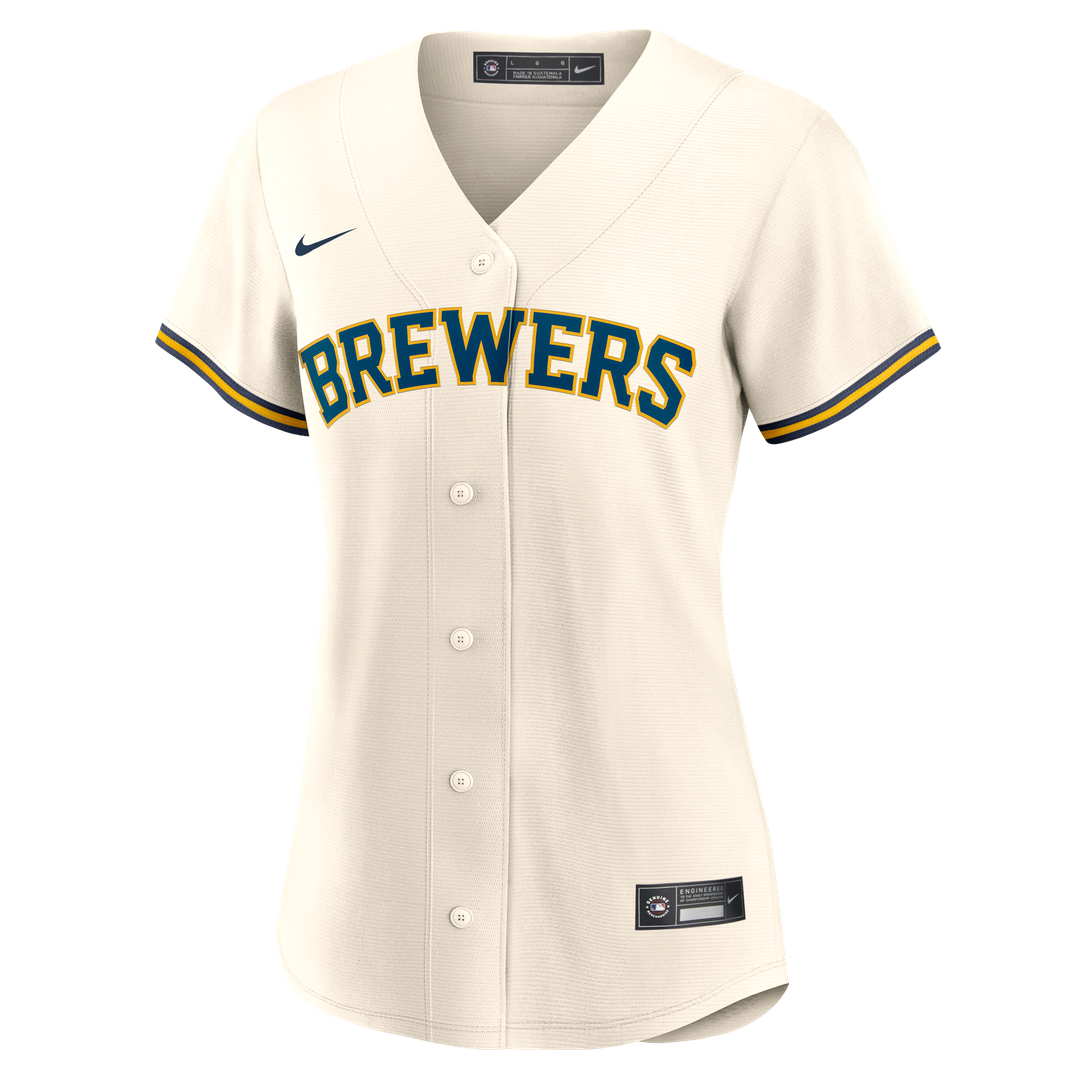 Milwaukee Brewers Sal Frelick Women's Home Replica Jersey — Cream