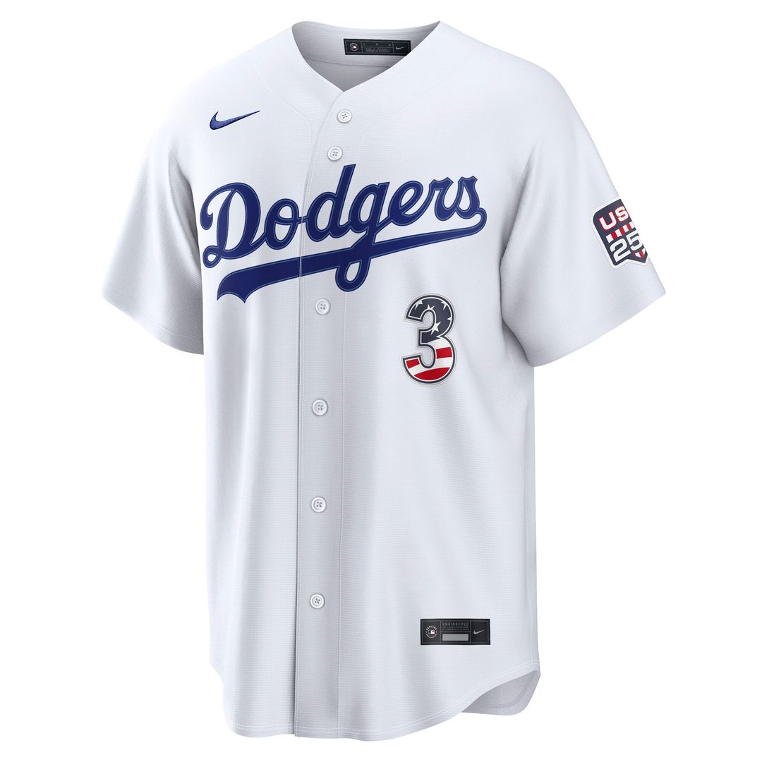 Los Angeles Dodgers Edwin Díaz USA 250 Fourth of July Home Stadium Jersey — White