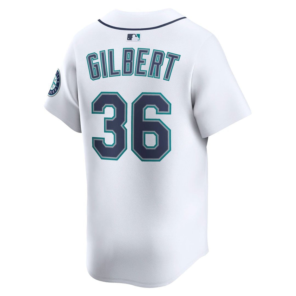 Seattle Mariners Logan Gilbert Home Limited Jersey — White
