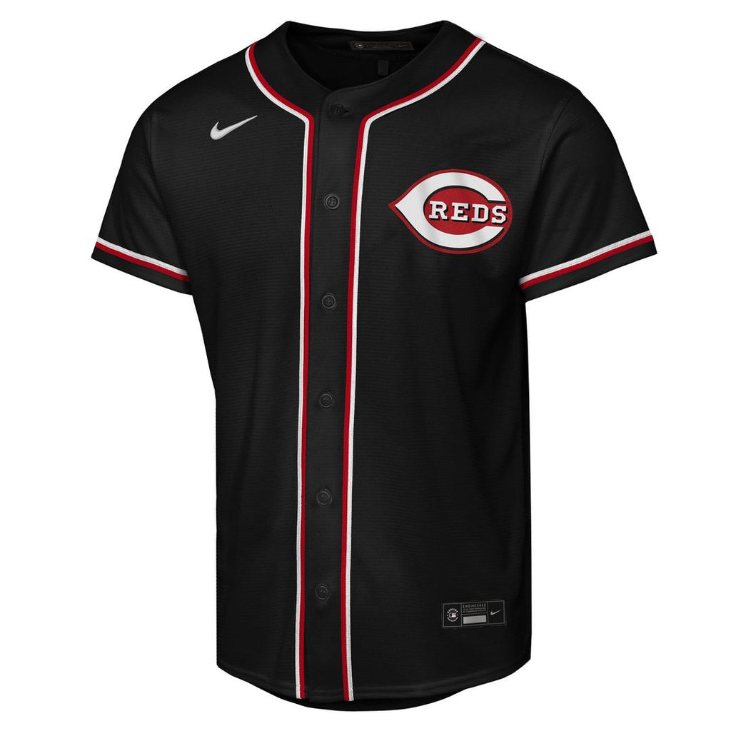 Cincinnati Reds Elly De La Cruz Youth Fashion Replica Jersey — Black