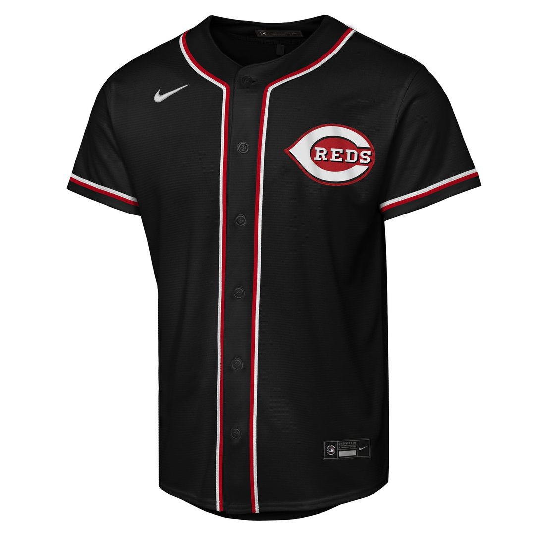 Cincinnati Reds Elly De La Cruz Youth Fashion Replica Jersey — Black