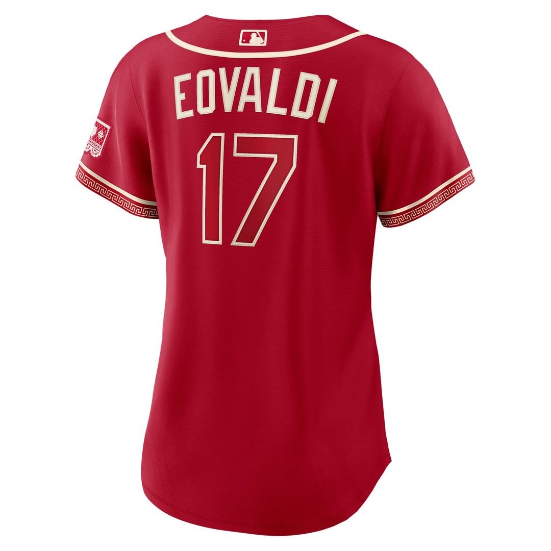 Texas Rangers Nathan Eovaldi Women's 2026 City Connect Stadium Jersey — Red