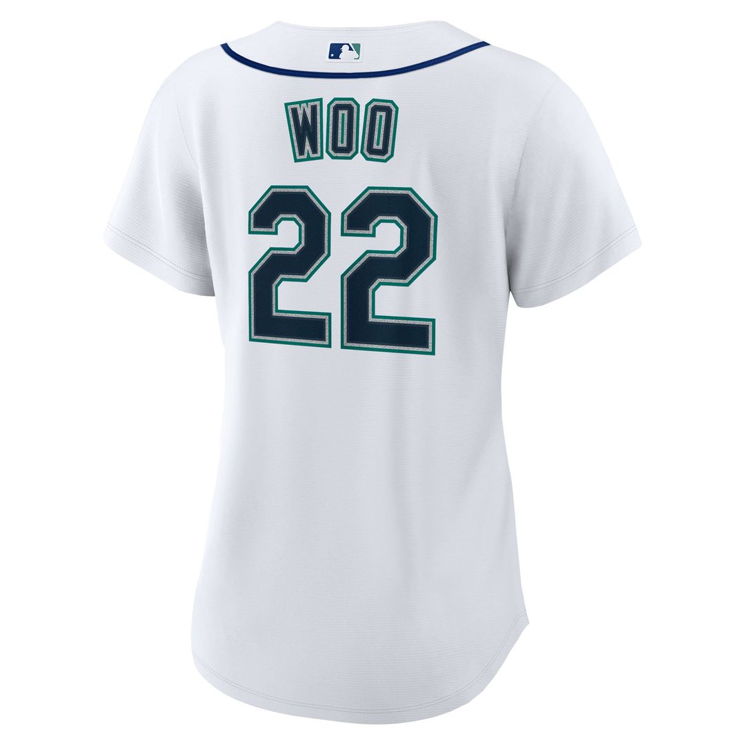 Seattle Mariners Bryan Woo Women's Home Replica Jersey — White