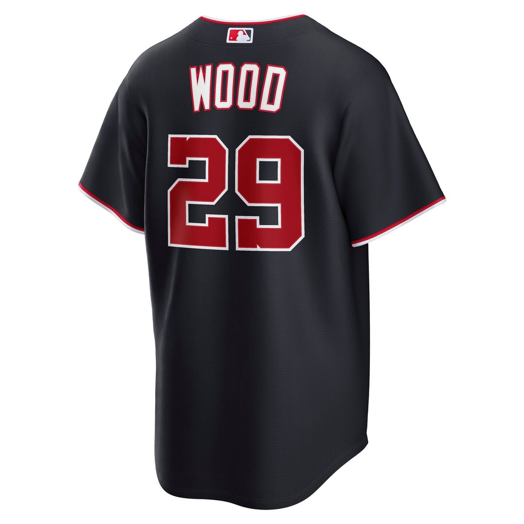 Washington Nationals James Wood Alternate Replica Jersey — Navy
