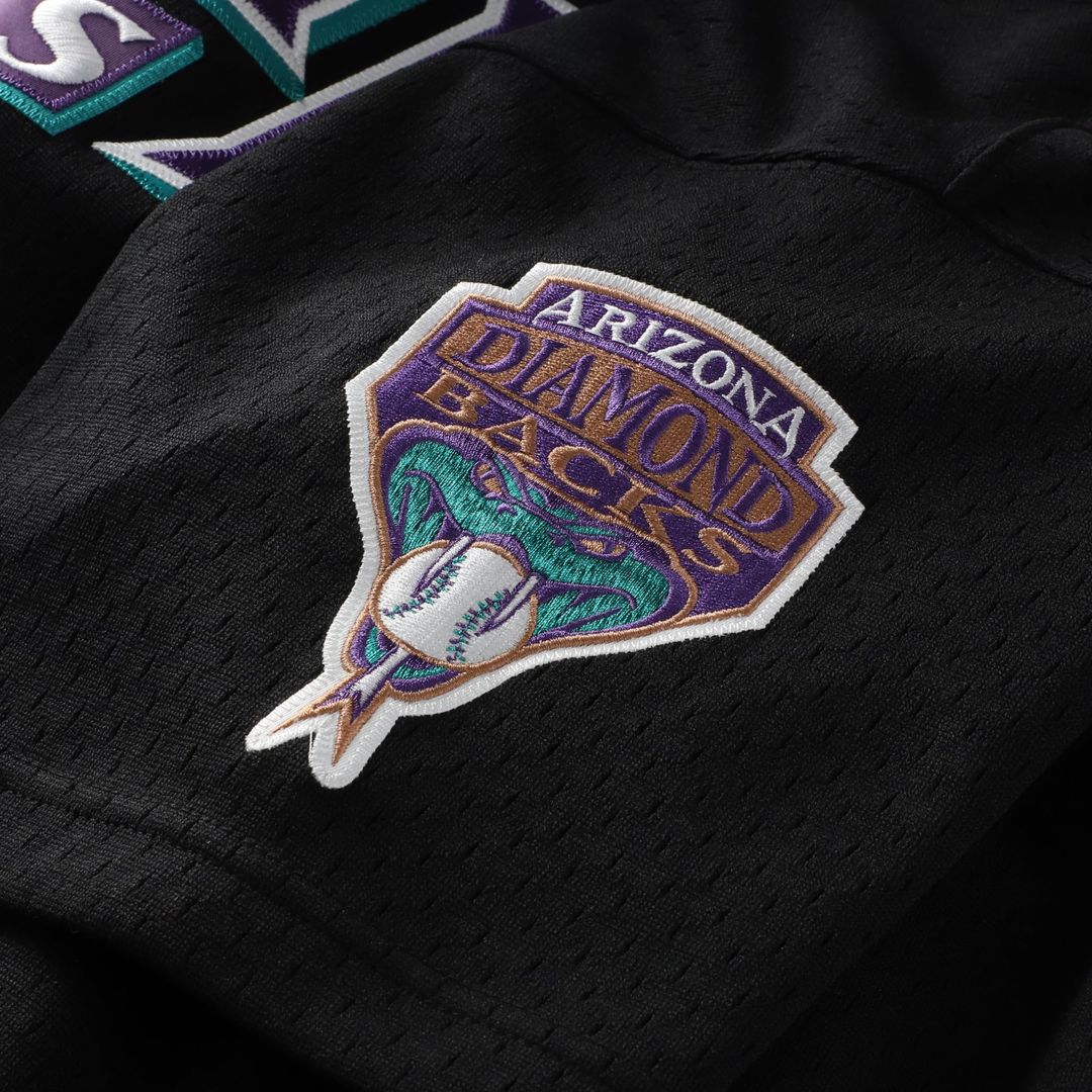 Arizona Diamondbacks Randy Johnson Cooperstown Mesh Batting Practice Button-Up Jersey — Black