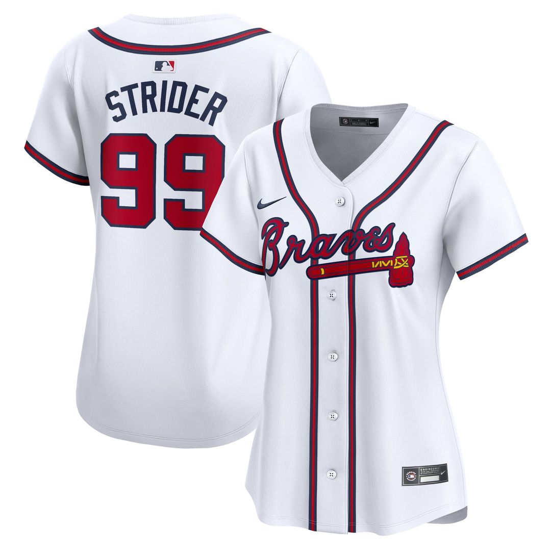 Atlanta Braves Spencer Strider Women's Home Limited Jersey — White
