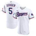 Texas Rangers Corey Seager Home Authentic Sponsor Patch Jersey — White