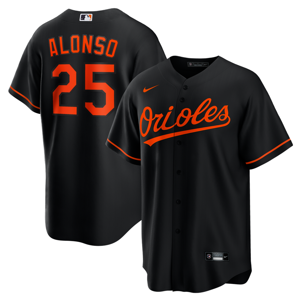 Baltimore Orioles Pete Alonso Alternate Replica Jersey — Black