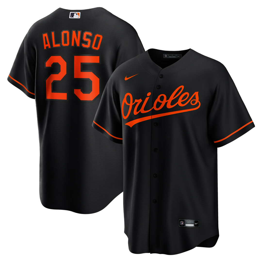 Baltimore Orioles Pete Alonso Alternate Replica Jersey — Black