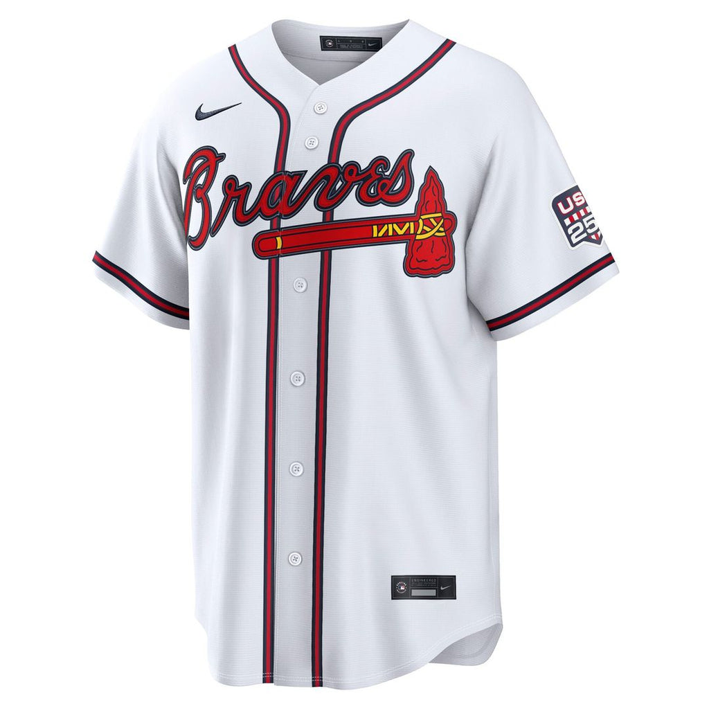 Atlanta Braves Ronald Acuña Jr. USA 250 Fourth of July Home Stadium Jersey — White