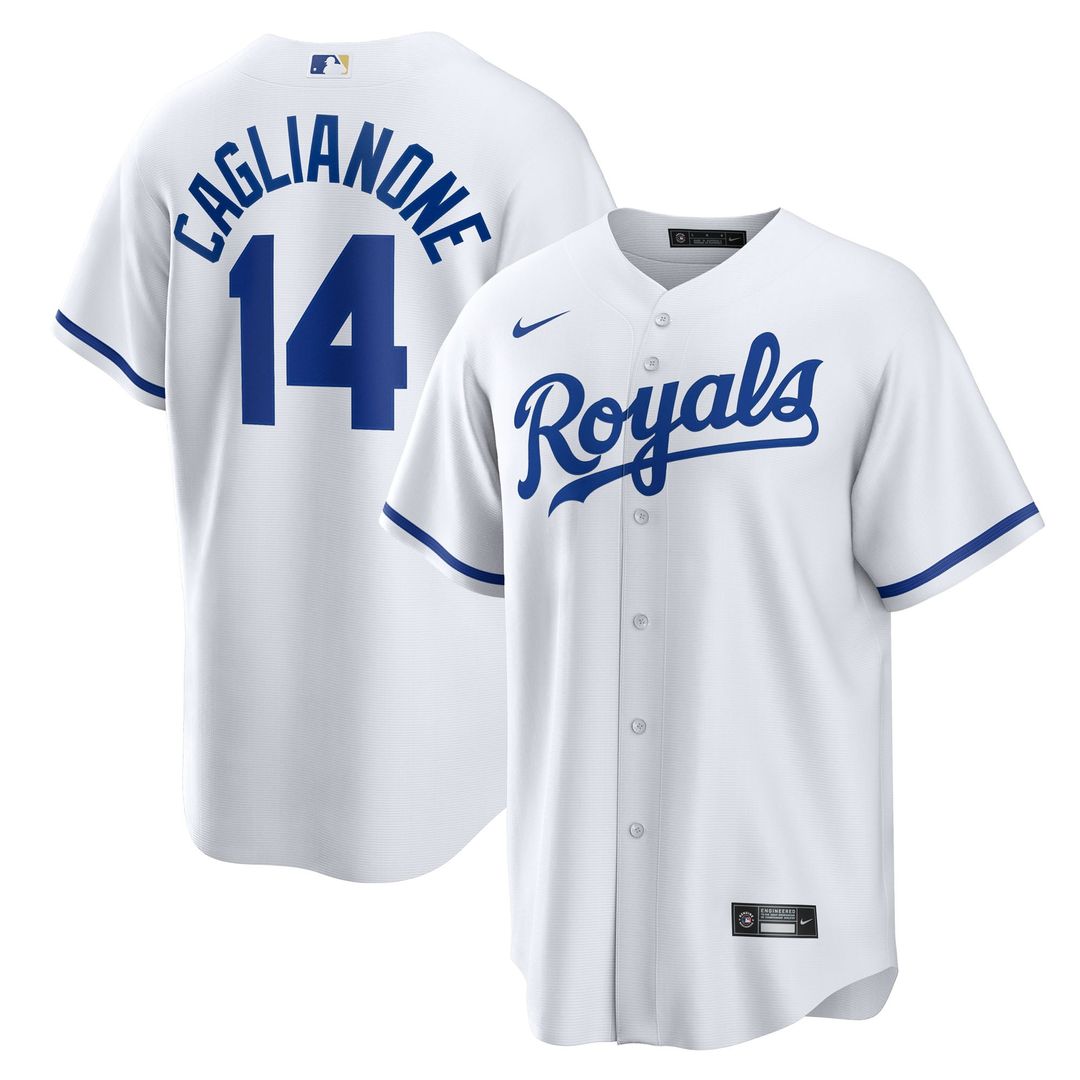 Kansas City Royals Jac Caglianone Home Replica Jersey — White