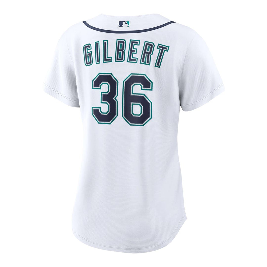Seattle Mariners Logan Gilbert Women's Home Replica Jersey — White