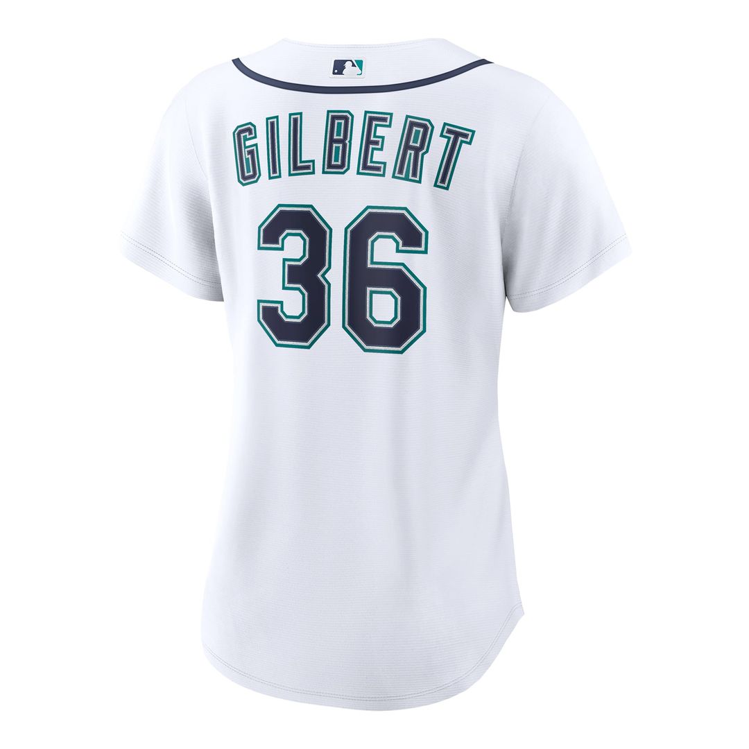 Seattle Mariners Logan Gilbert Women's Home Replica Jersey — White