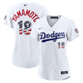 Los Angeles Dodgers Yoshinobu Yamamoto Women's USA 250 Fourth of July Home Stadium Jersey — White