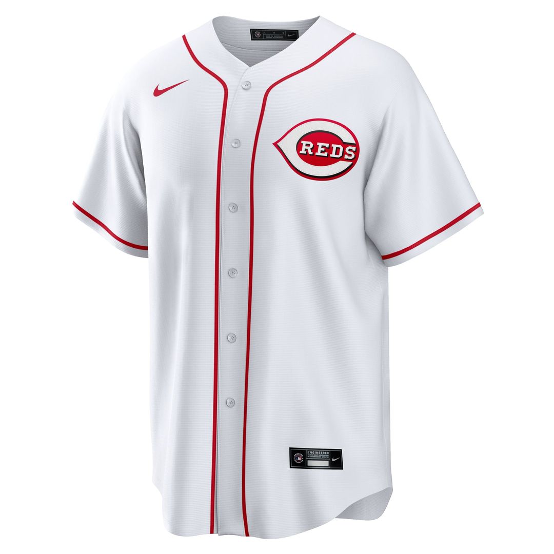 Cincinnati Reds TJ Friedl Home Replica Jersey — White