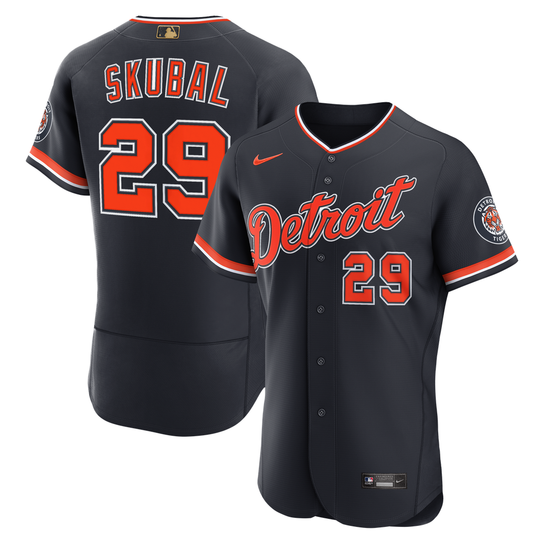 Detroit Tigers Tarik Skubal Alternate MLB Awards Authentic Jersey — Navy