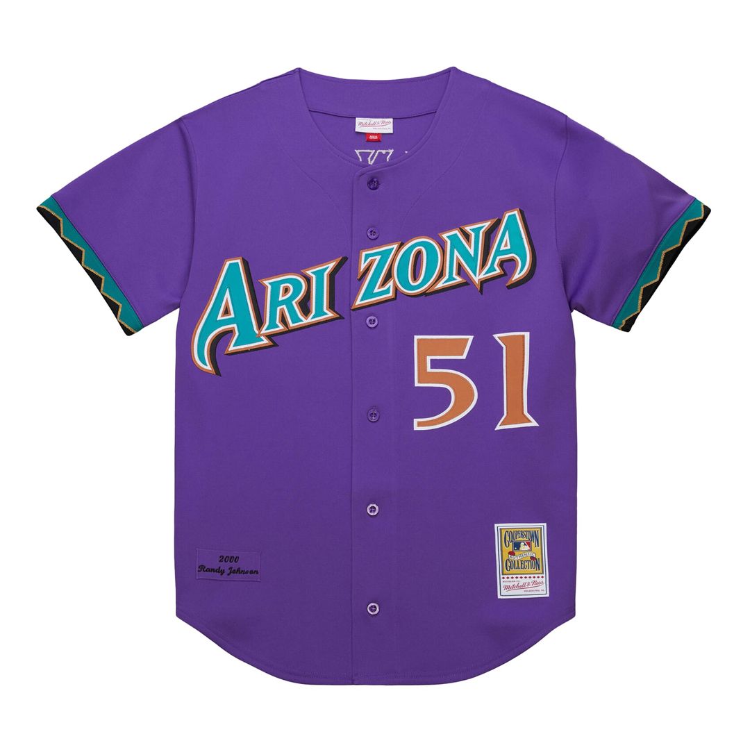 Arizona Diamondbacks Randy Johnson 2000 Throwback Authentic Jersey — Purple