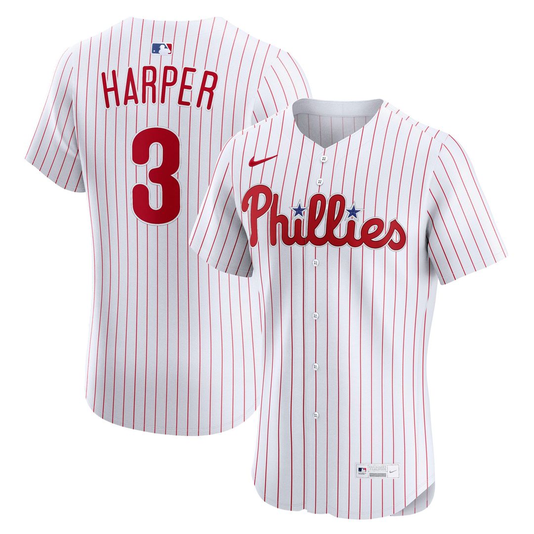 Philadelphia Phillies Bryce Harper Home Elite Jersey — White