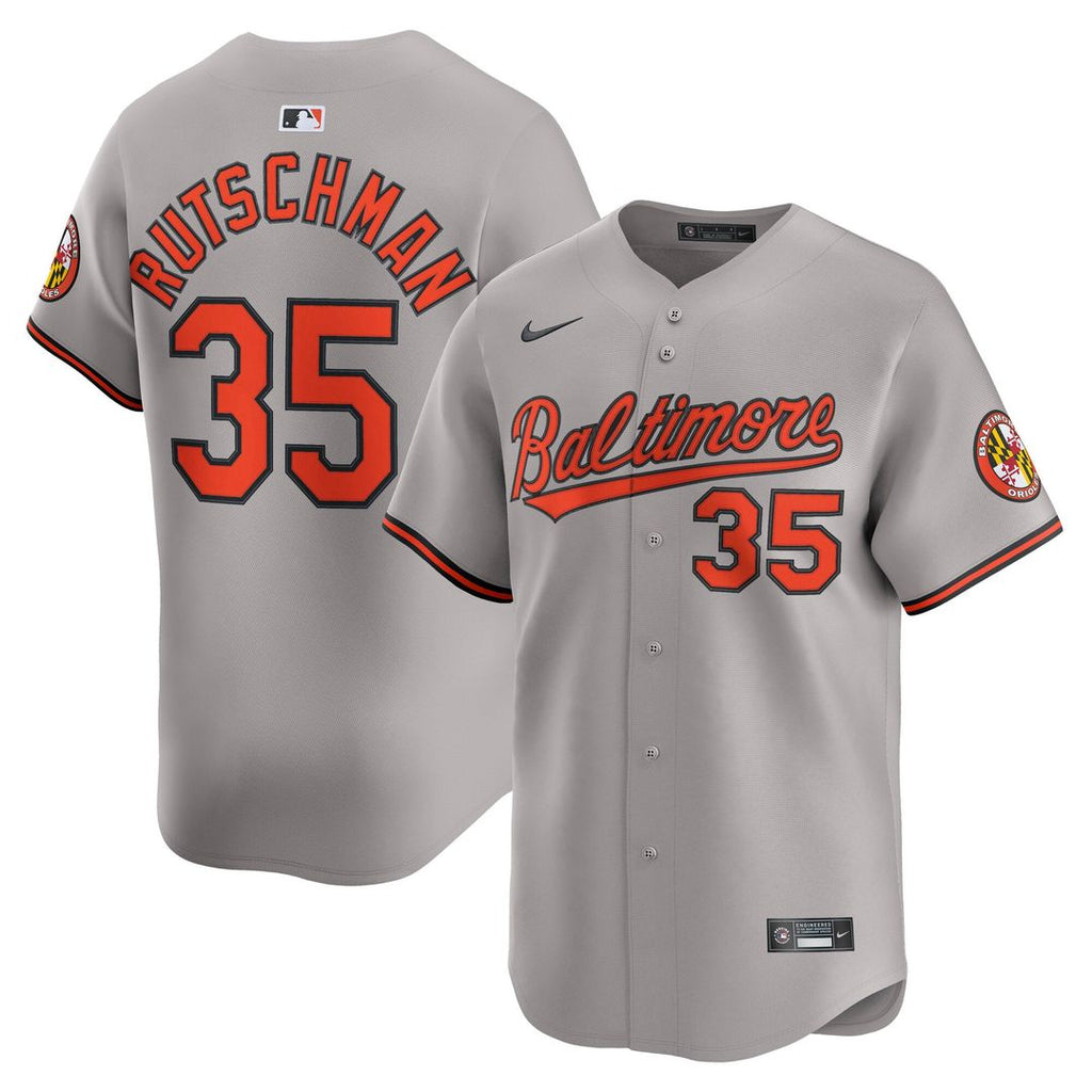 Baltimore Orioles Adley Rutschman Road Limited Jersey — Gray