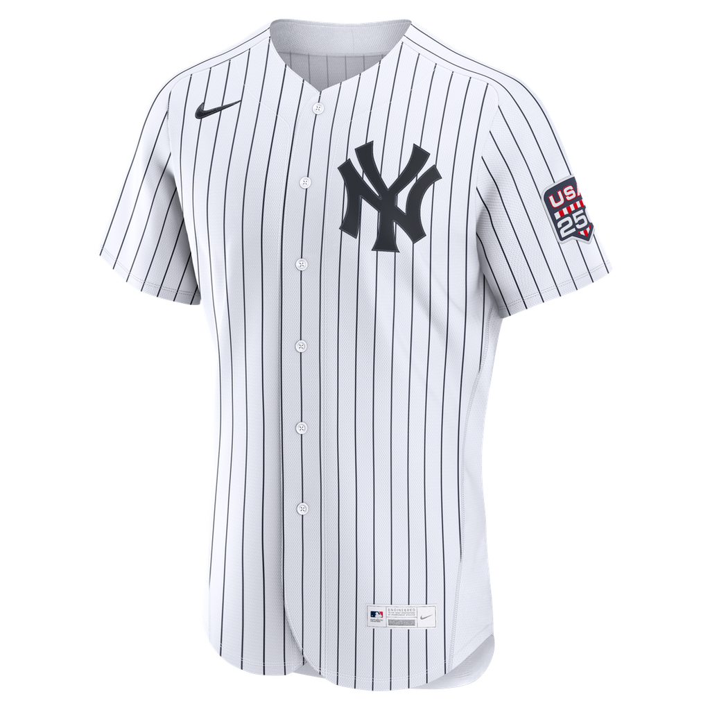 New York Yankees Aaron Judge USA 250 Fourth of July Home Authentic Jersey — White