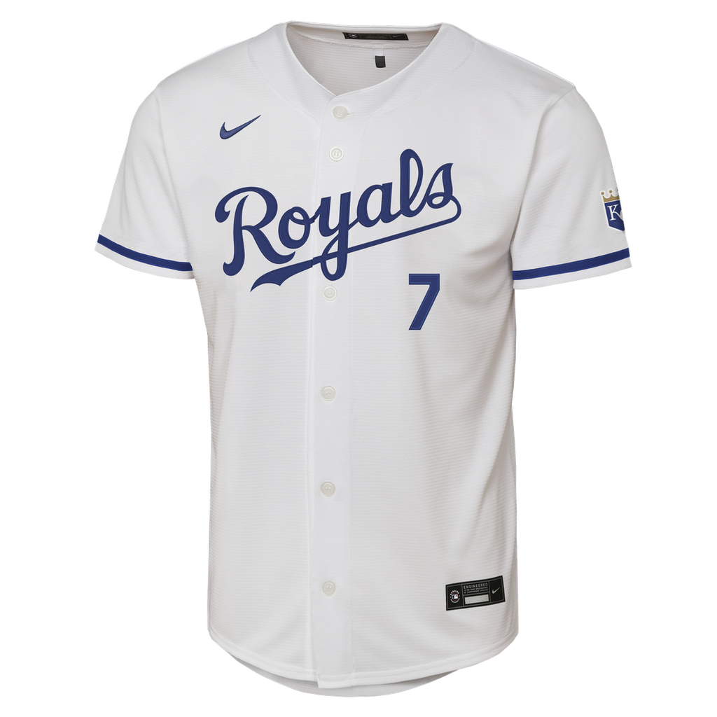 Kansas City Royals Bobby Witt Jr. Youth Home Stadium Jersey — White