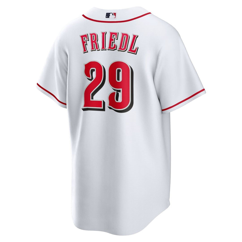 Cincinnati Reds TJ Friedl Home Replica Jersey — White