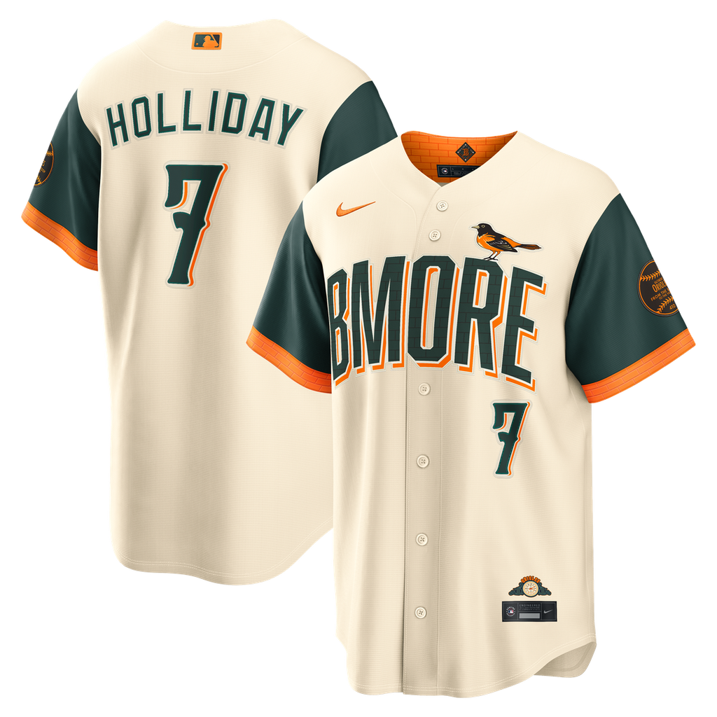 Baltimore Orioles Jackson Holliday 2026 City Connect Stadium Jersey — Cream