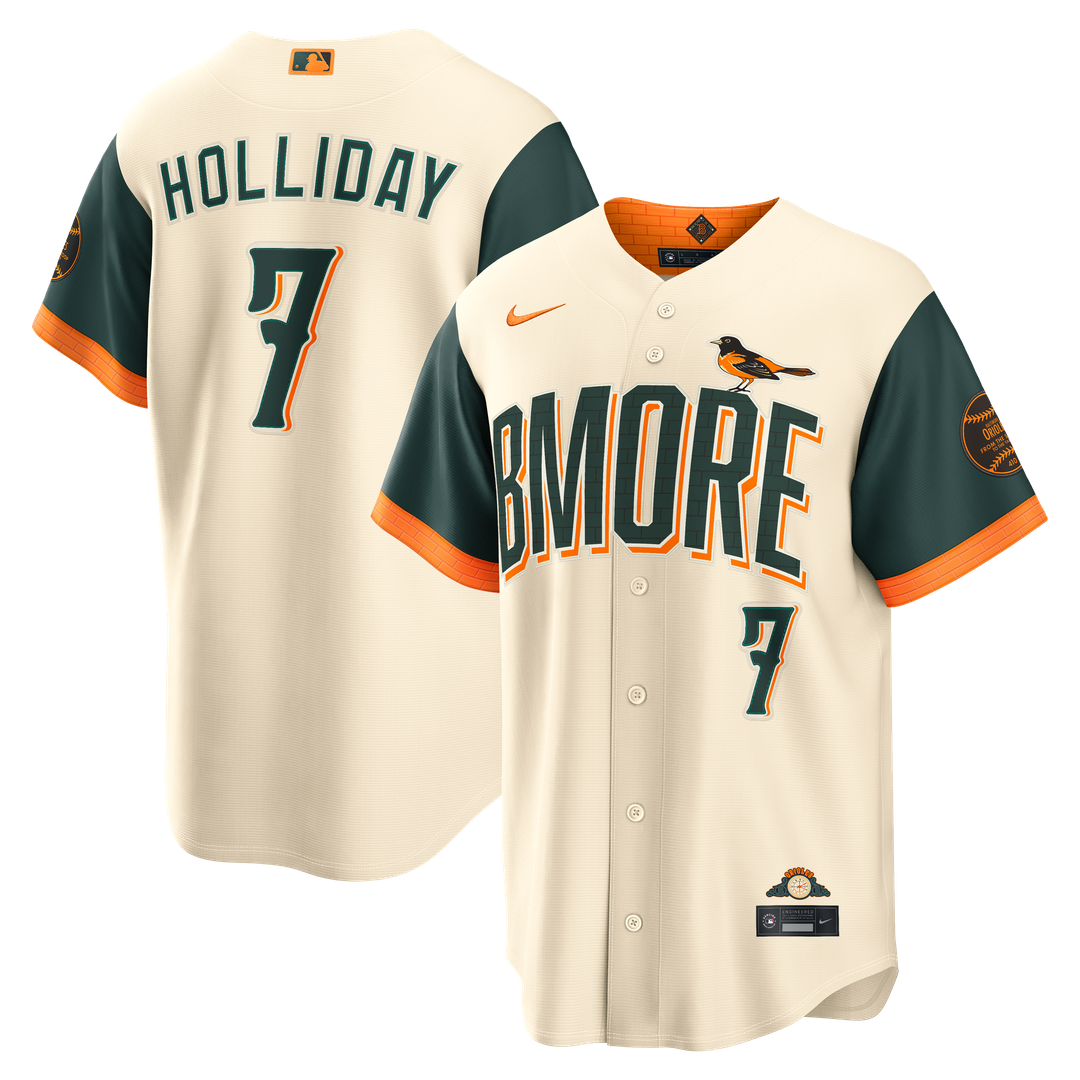 Baltimore Orioles Jackson Holliday 2026 City Connect Stadium Jersey — Cream