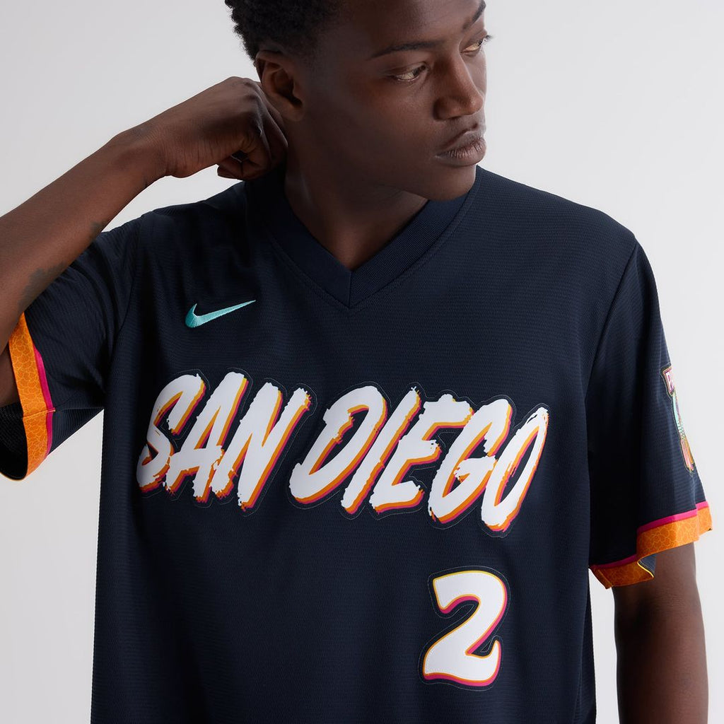 San Diego Padres Xander Bogaerts 2026 City Connect Stadium Jersey — Obsidian