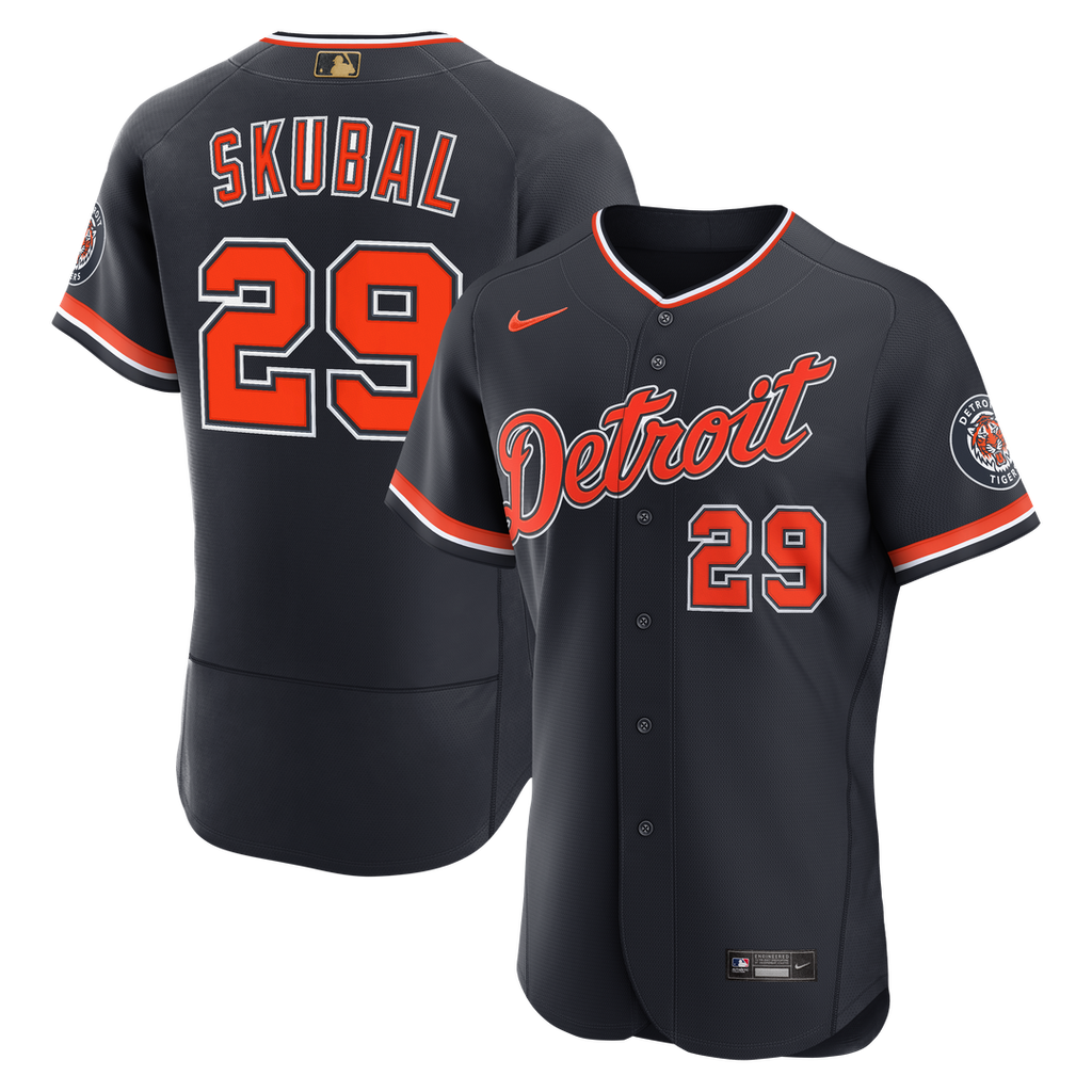 Detroit Tigers Tarik Skubal Alternate MLB Awards Authentic Jersey — Navy